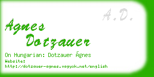 agnes dotzauer business card